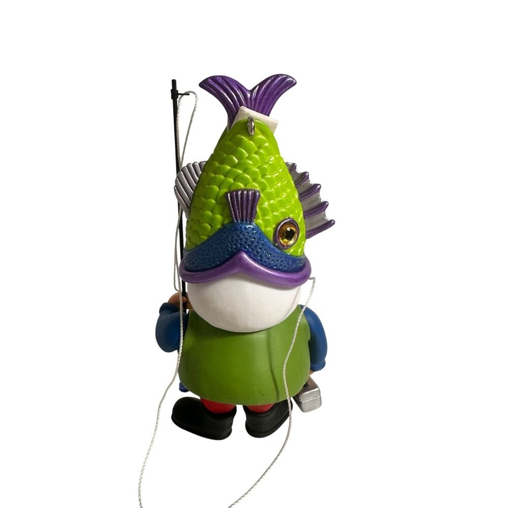 Vintage Hallmark Christmas Ornament 2004 Catch Of The Day Fishing Santa Figurine - Picture 5 of 10